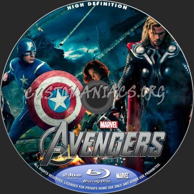 The Avengers blu-ray label