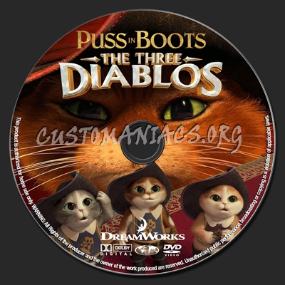 Puss In Boots The Three Diablos dvd label