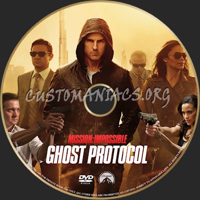 Mission Impossible: Ghost Protocol dvd label