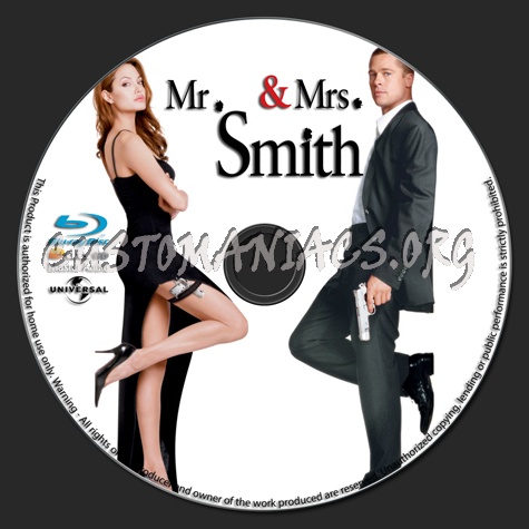 Mr & Mrs Smith blu-ray label