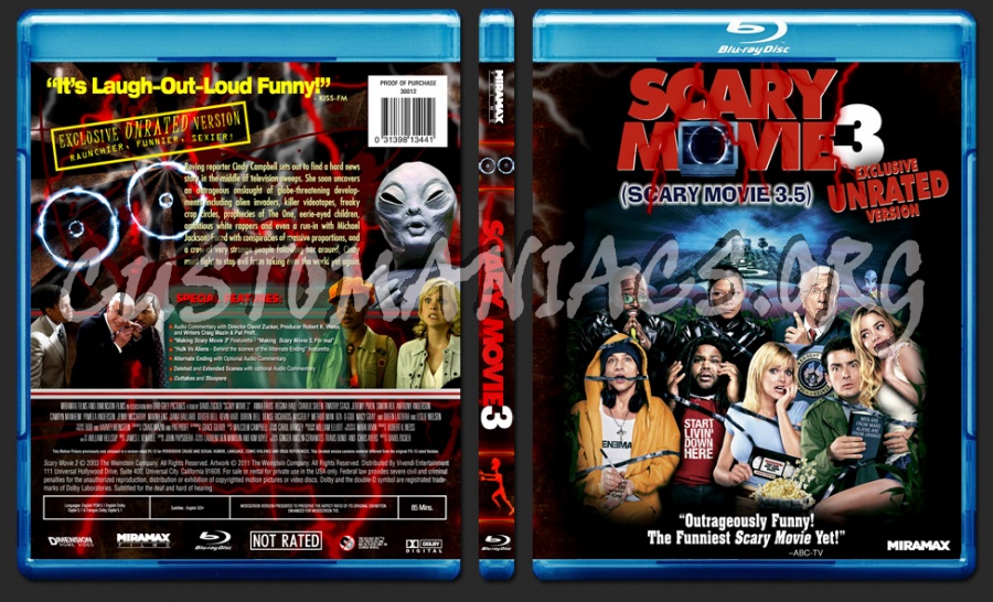 Scary Movie 3 Unrated blu-ray cover