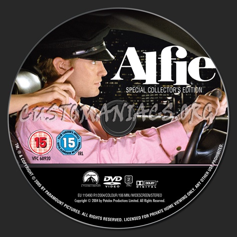 Alfie dvd label