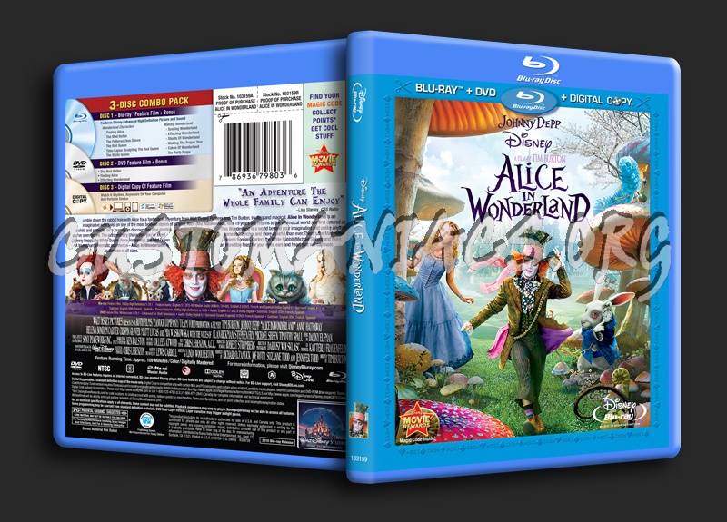 Alice in Wonderland blu-ray cover