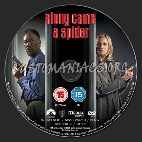 Along Came A Spider dvd label