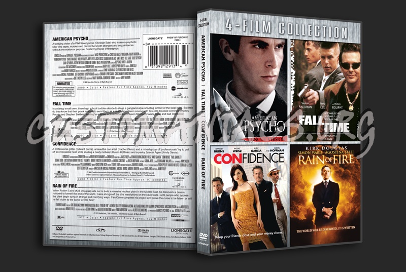 American Psycho / Fall Time / Confidence / Rain of Fire dvd cover