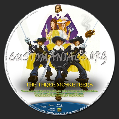 The Three Musketeers (1973) blu-ray label