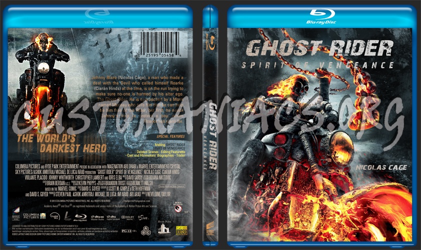 Ghost Rider Spirit of Vengeance blu-ray cover