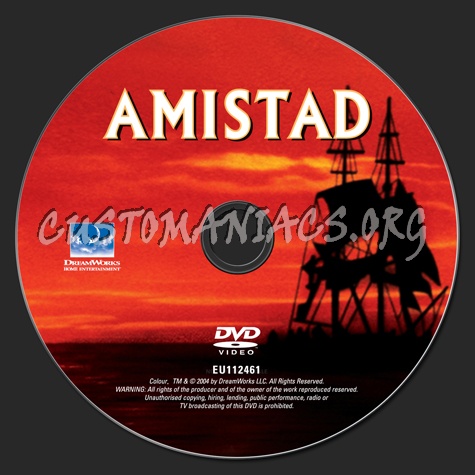 Amistad dvd label