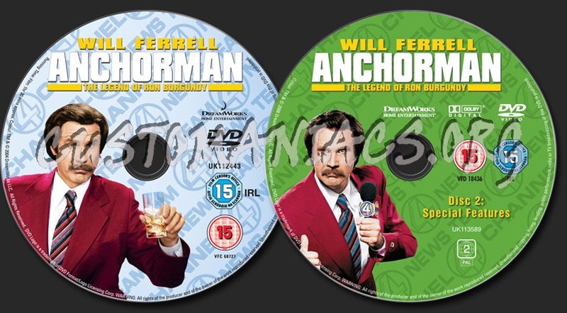 Anchorman dvd label