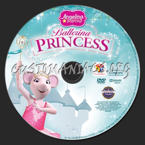 Angelina Ballerina: Ballerina Princess dvd label