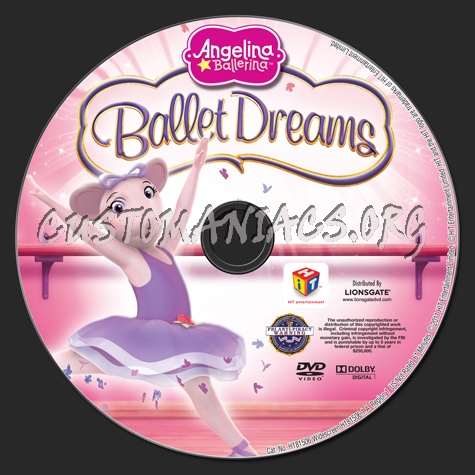 Angelina Ballerina: Ballet Dreams dvd label