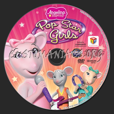 Angelina Ballerina: Pop Star Girls dvd label