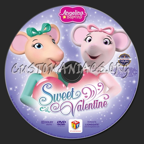 Angelina Ballerina: Sweet Valentine dvd label