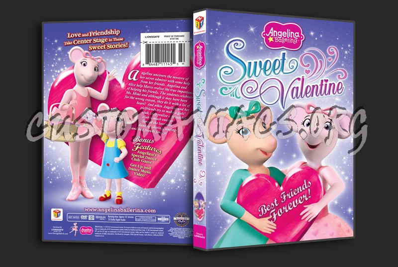 Angelina Ballerina: Sweet Valentine dvd cover