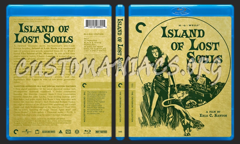 586 - Island of Lost Souls blu-ray cover