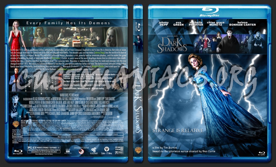 Dark Shadows (2012) blu-ray cover