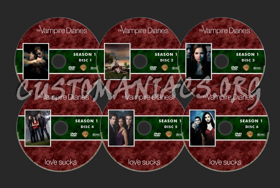The Vampire Diaries Season 1 dvd label