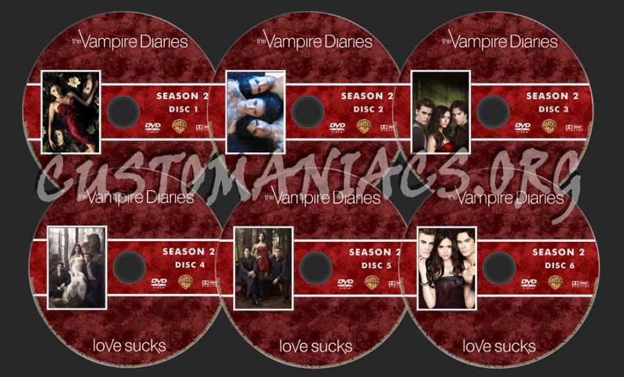 The Vampire Diaries Season 2 dvd label