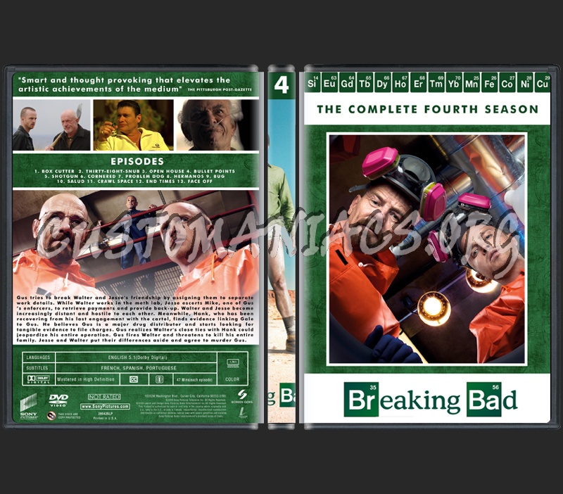 Breaking Bad Seasons 1-4 dvd cover