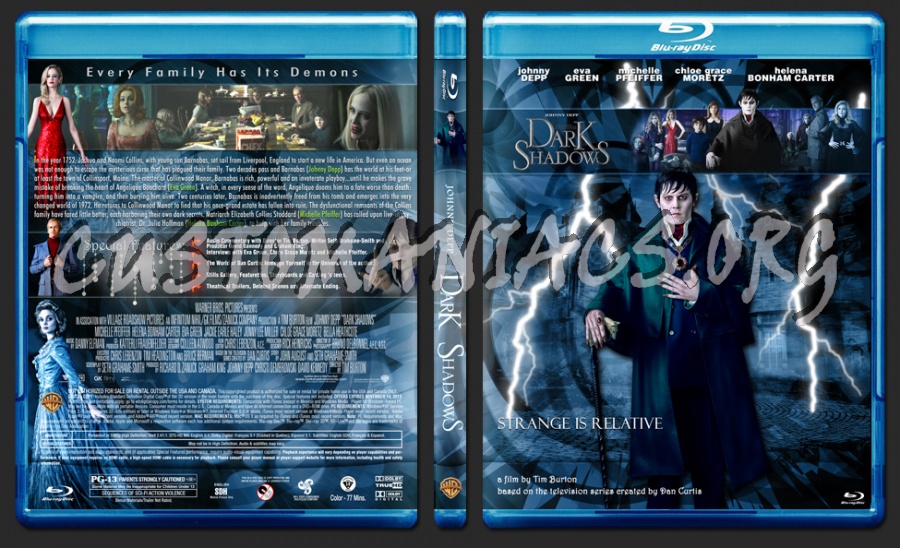 Dark Shadows (2012) blu-ray cover