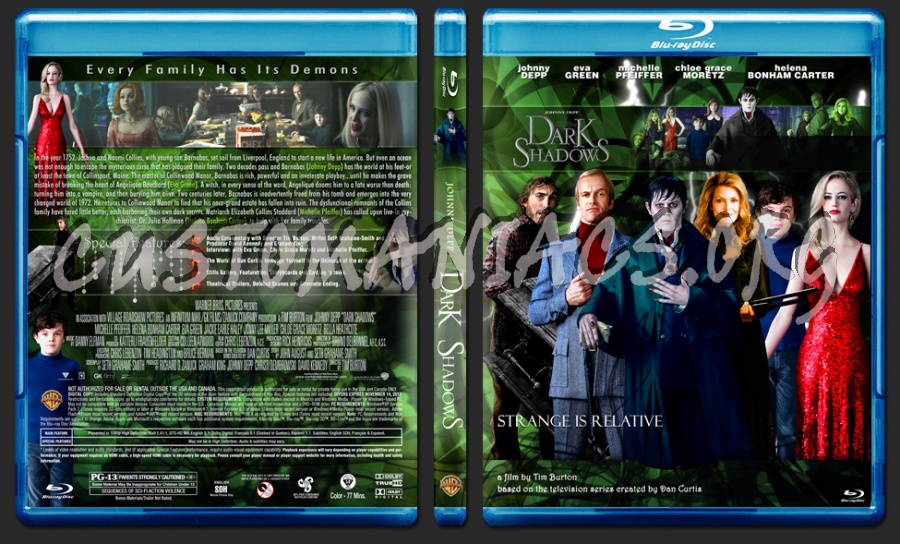 Dark Shadows (2012) blu-ray cover