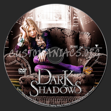 Dark Shadows (2012) dvd label