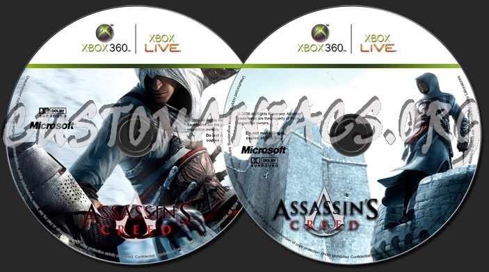 Assassin's Creed dvd label