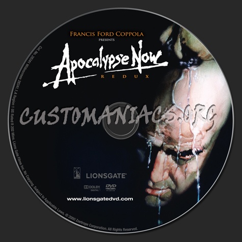 Apocalypse Now Redux dvd label