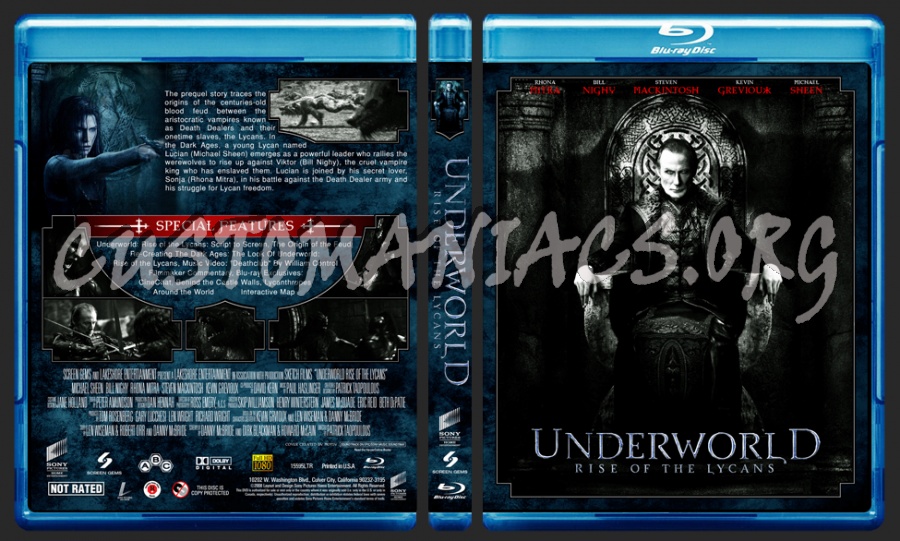Underworld Rise Of The Lycans blu-ray cover