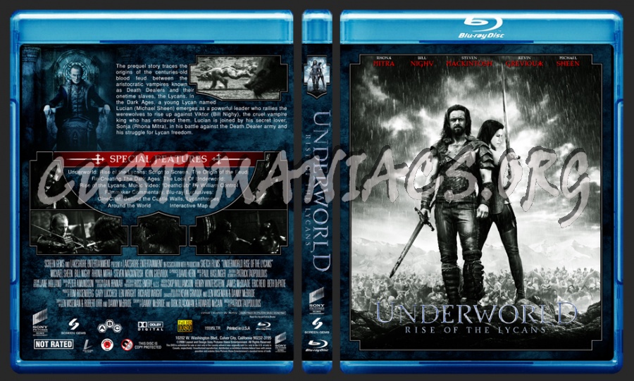 Underworld Rise Of The Lycans blu-ray cover