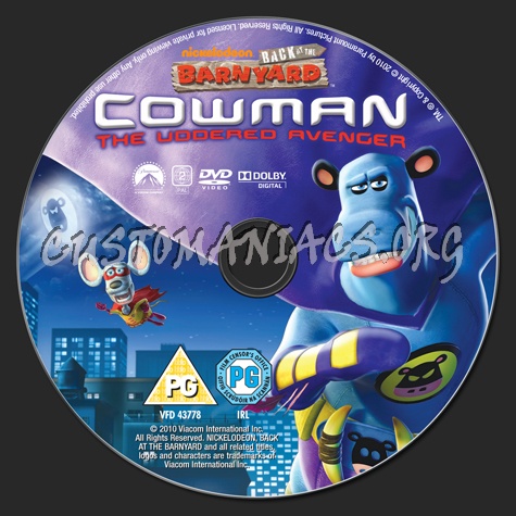 Back at the Barnyard: Cowman The Uddered Avenger dvd label