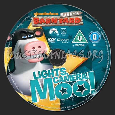 Back at the Barnyard: Lights, Camera, Moo! dvd label