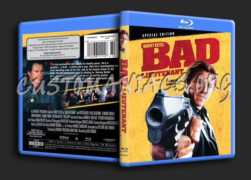 Bad Lieutenant blu-ray cover