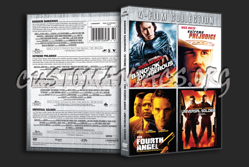 Bangkok Dangerous / Extreme Prejudice / The Fourth Angel / Universal Soldier dvd cover