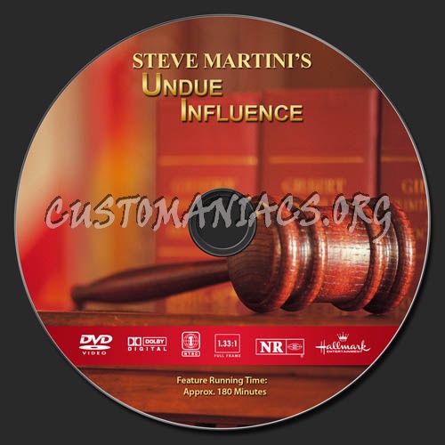 Steve Martini's Undue Influence dvd label