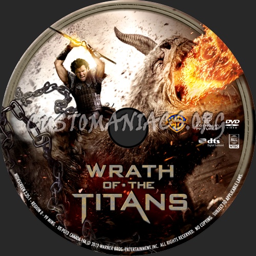 Wrath Of The Titans (2012) dvd label