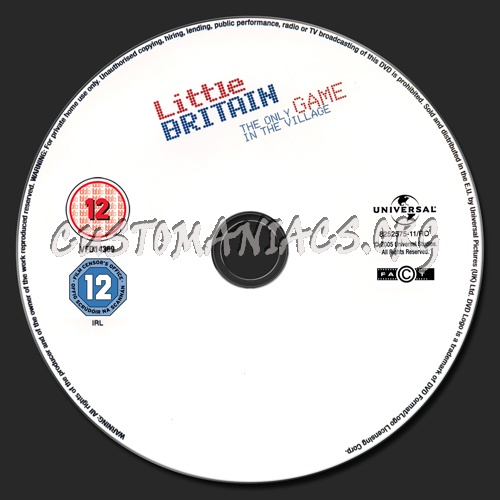 Little Britain - The Only Game In The Village dvd label