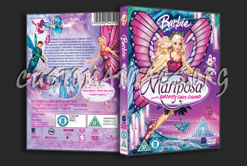 Barbie Mariposa and her Butterfly Fairy Friends dvd cover