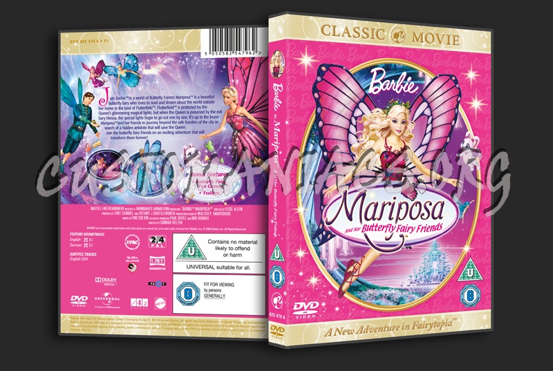 Barbie Mariposa and her Butterfly Fairy Friends dvd cover