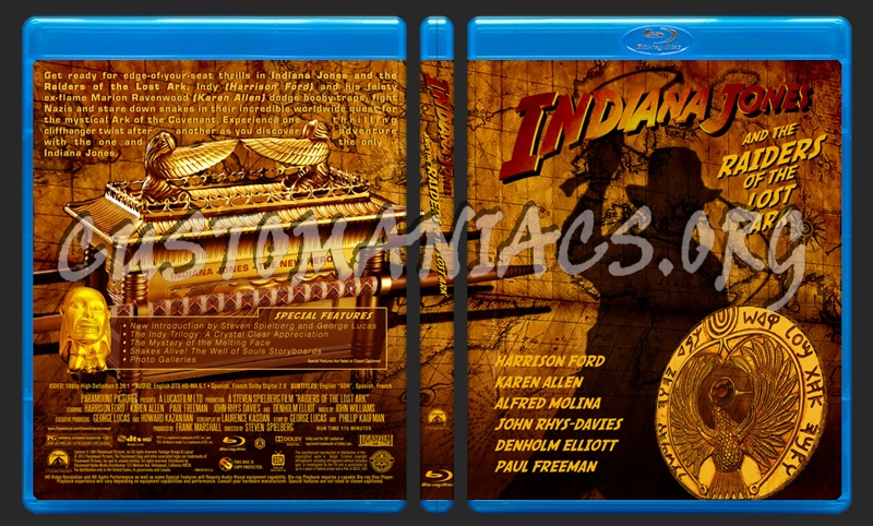 Indiana Jones and the Raiders of the Lost Ark blu-ray cover