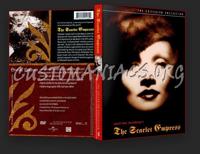 109 - The Scarlett Empress dvd cover
