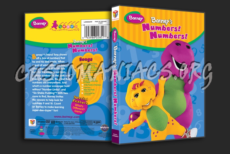 Barney: Barney's Numbers! Numbers! dvd cover