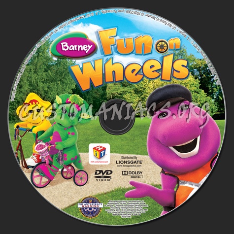 Barney: Fun on Wheels dvd label