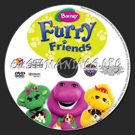 Barney: Furry Friends dvd label