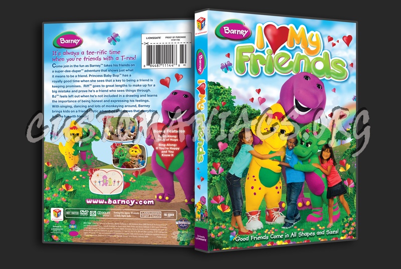 Barney: I Love My Friends dvd cover