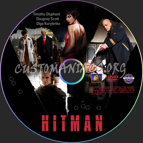 Hitman dvd label