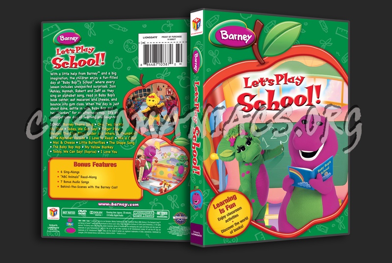 Barney: Let's Play School! dvd cover - DVD Covers & Labels by