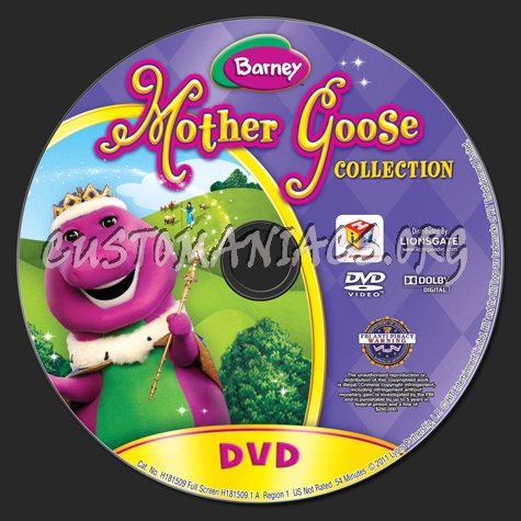 Barney: Mother Goose Collection dvd label