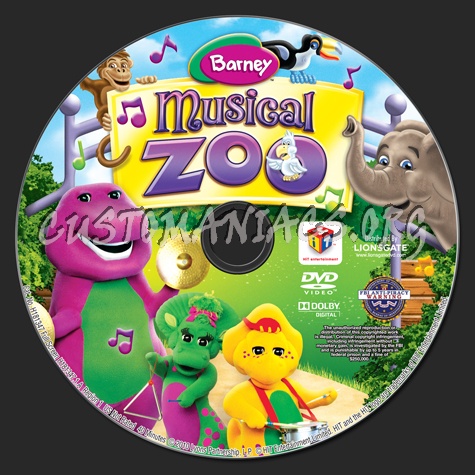 Barney: Musical Zoo dvd label