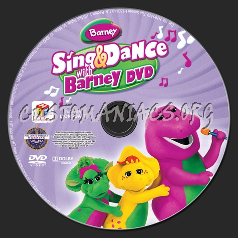 Barney: Sing & Dance with Barney dvd label